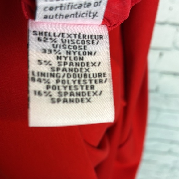 DIANE VON FURSTENBURG DVF Bevin 3/4 Sleeve Dress Cherry Red 8 Old Money Office - Picture 12 of 16